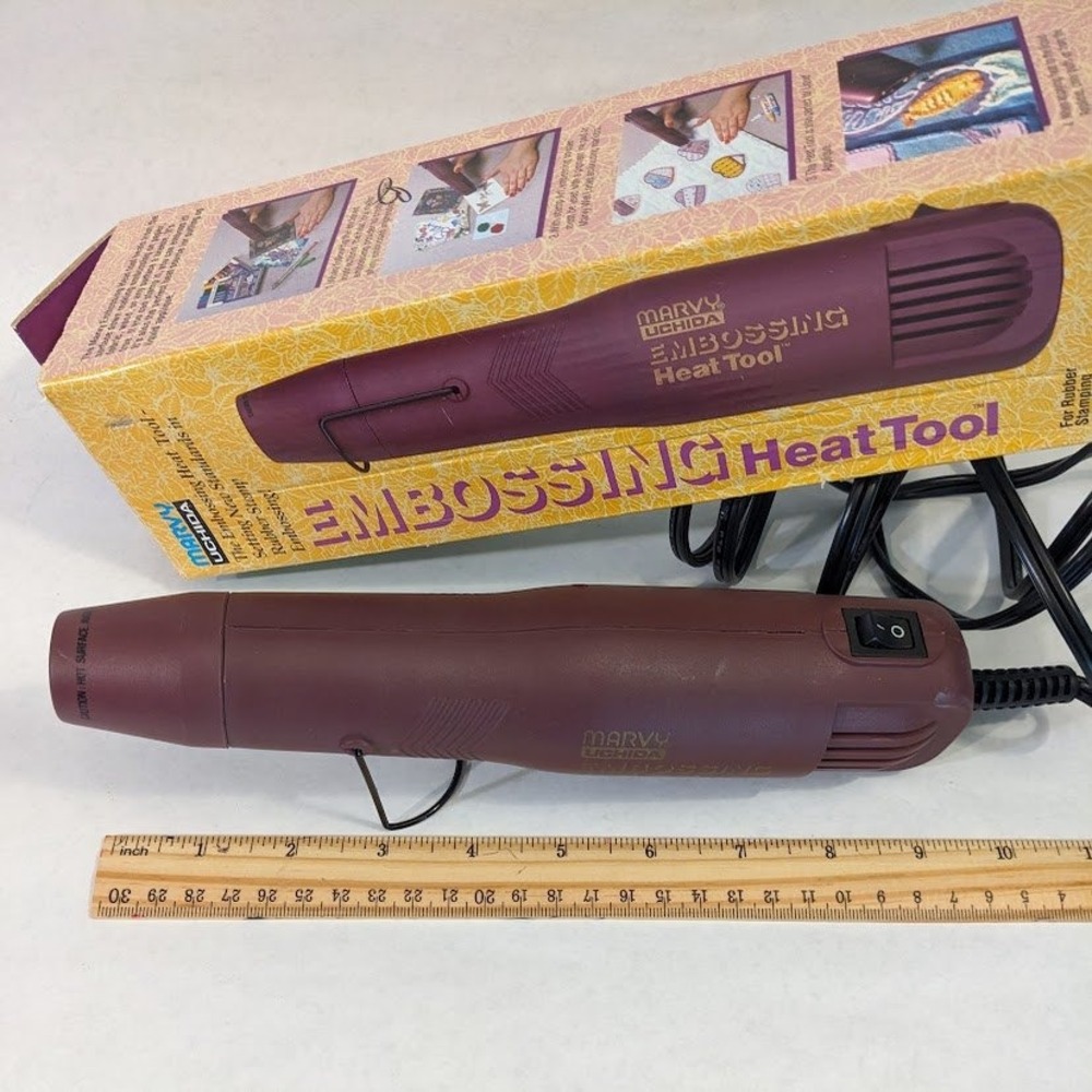Marvy Uchida Embossing Heat Tool Model 2000II Purple Crafting Tool w/ Box Works - Picture 2 of 10